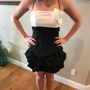 Black and White Semi-Formal Dress